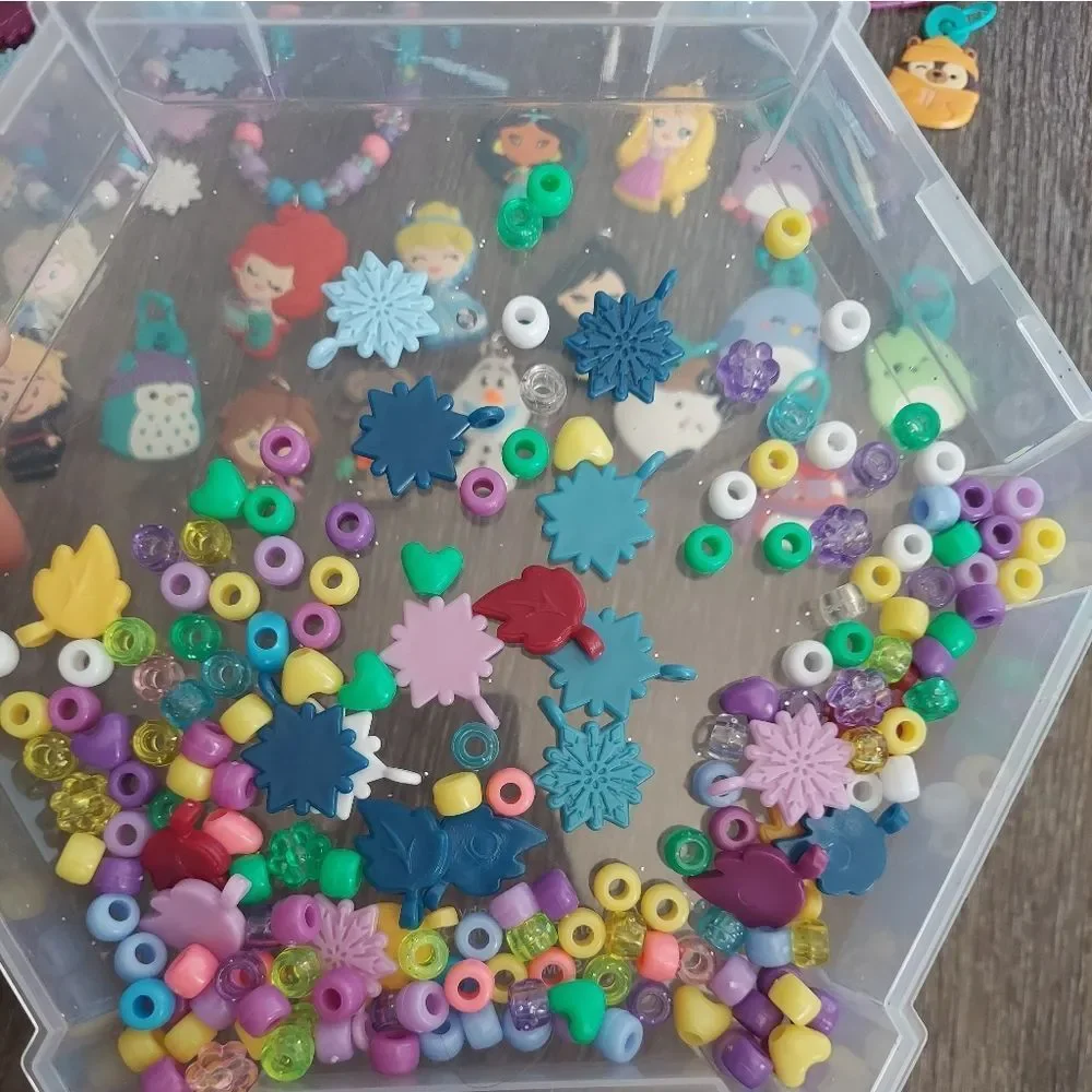 Disney, Squishmallows DIY Necklace Activity Set with Charms & Beads